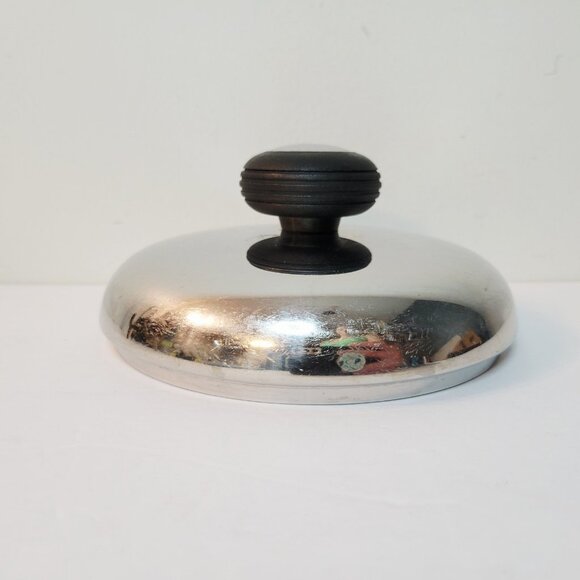 Small Circulon Pot Lid Saucepan Stainless Steel Replacement Black Knob Handle - Picture 1 of 3